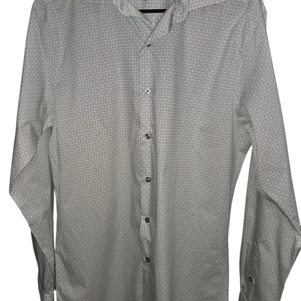 Alfani Men's Gray Patterned Button-Down Shirt